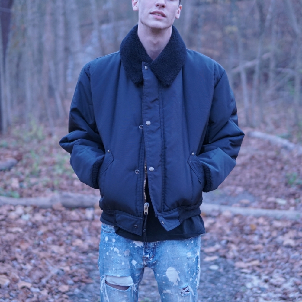 Vintage Black Puffer Coat